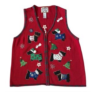 Vintage Heirloom Collectibles Ugly Christmas Sweater Vest Size L